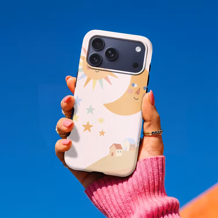 Telefoonhoesje Toughcase - Zon - Maan - Sterren - Kinderkamer - Pastel — 2