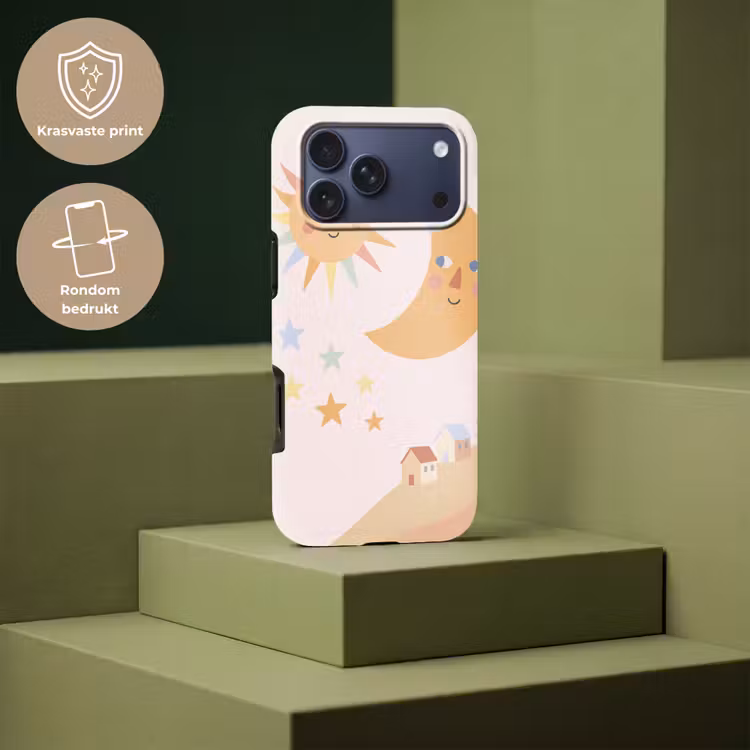 Telefoonhoesje Toughcase - Zon - Maan - Sterren - Kinderkamer - Pastel — 7