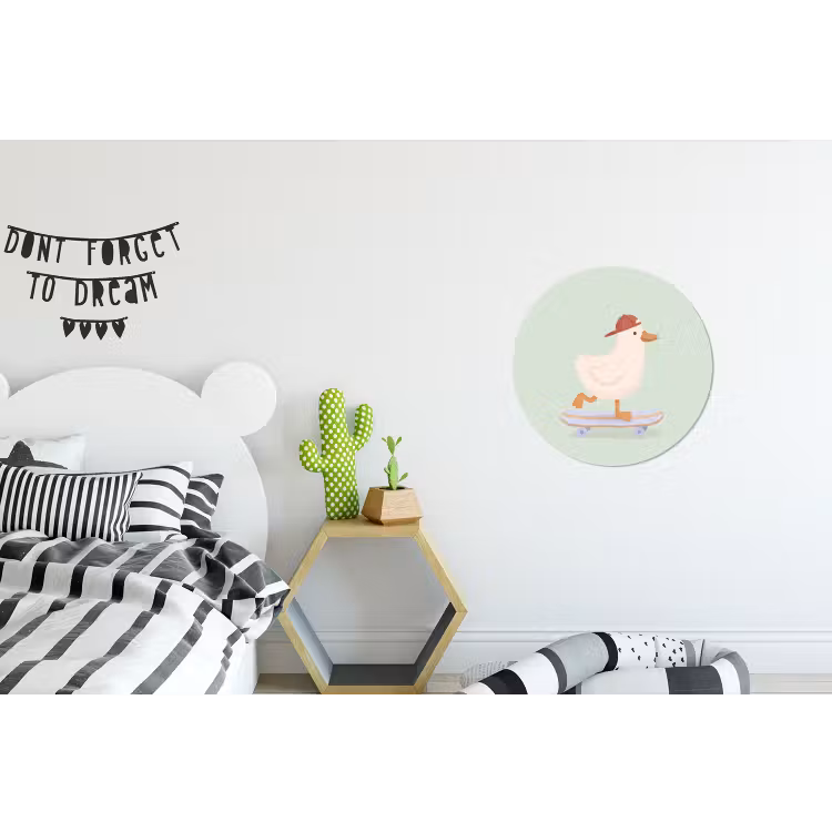 Wandcirkel - Aluminium - Vogel - Skateboard - Dieren - Cartoon - Speels — 5