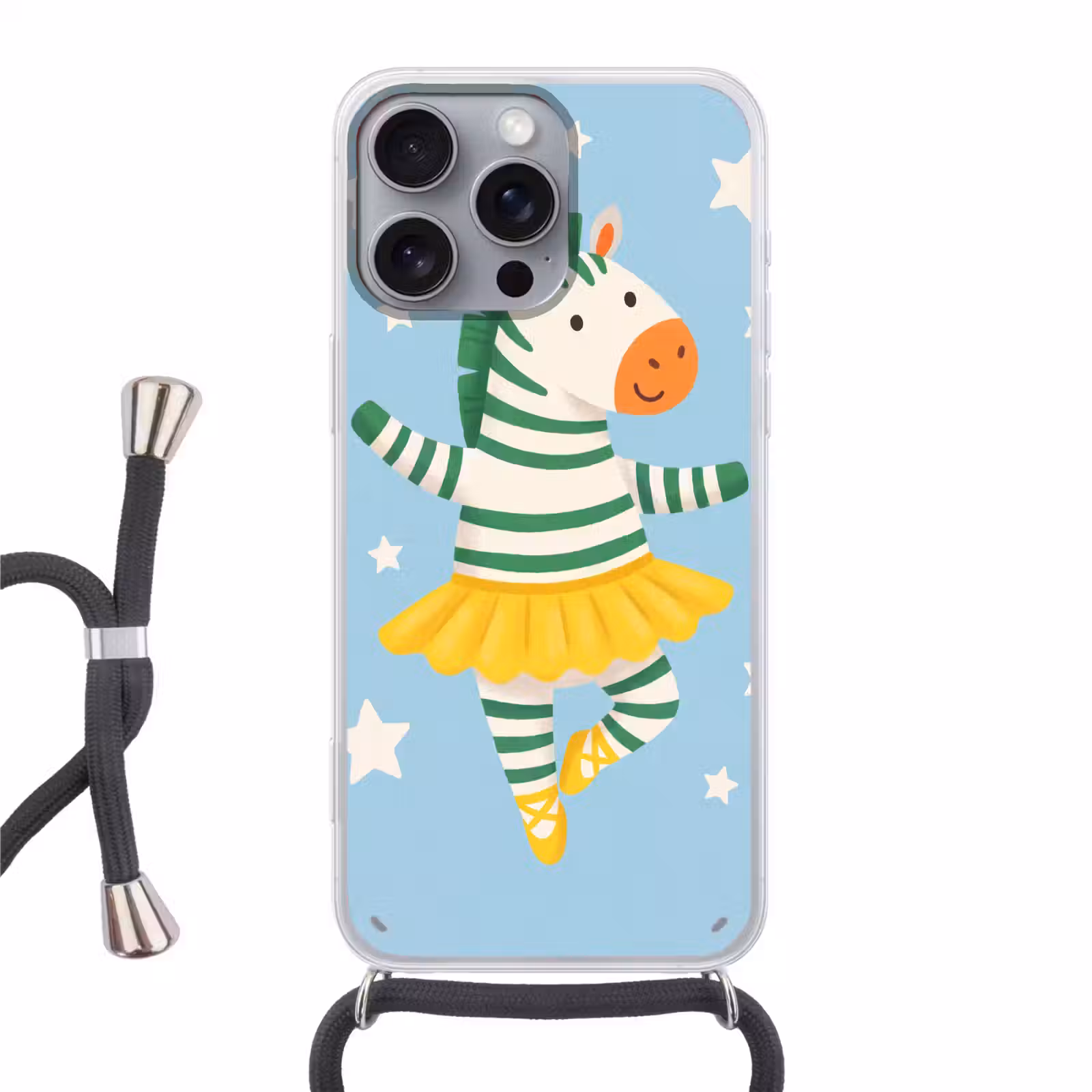 Telefoonhoesje met koord - Dieren - Dans - Illustratie - Kinderkamer - Sterren — 1