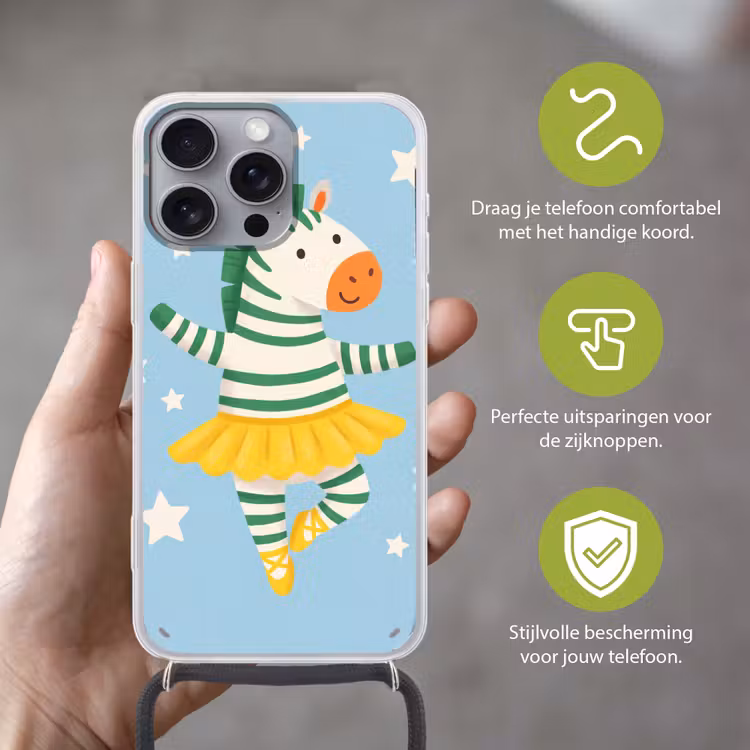 Telefoonhoesje met koord - Dieren - Dans - Illustratie - Kinderkamer - Sterren — 4