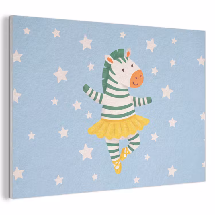 Akoestisch schilderij - Dieren - Dans - Illustratie - Kinderkamer - Sterren — 1