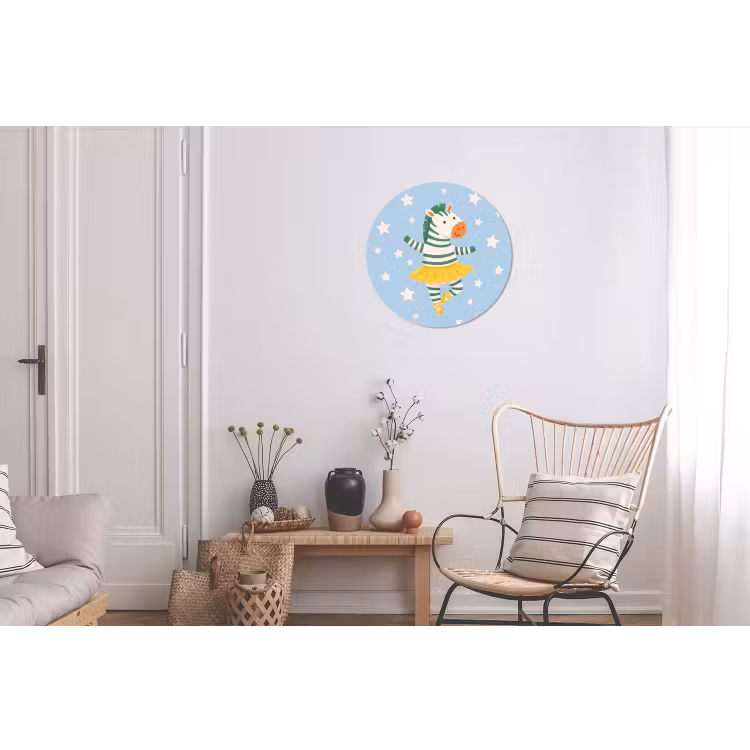 Wandcirkel - Aluminium - Dieren - Dans - Illustratie - Kinderkamer - Sterren — 2