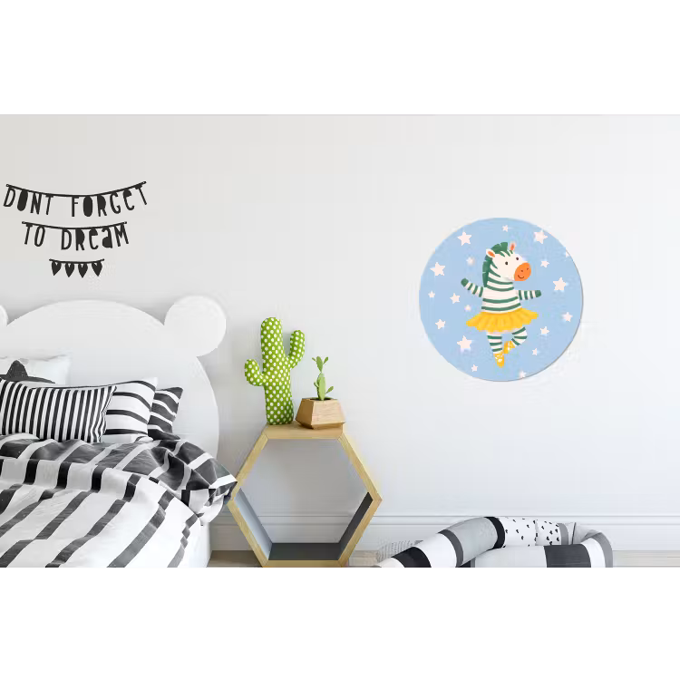 Wandcirkel - Aluminium - Dieren - Dans - Illustratie - Kinderkamer - Sterren — 5