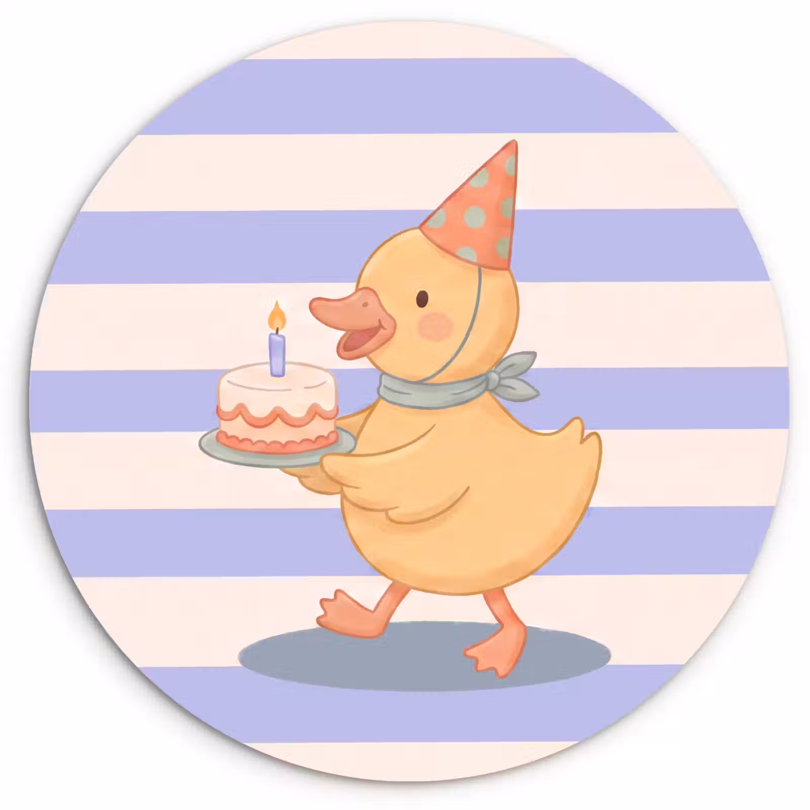 Wandcirkel - Glas - Vogel - Feest - Taart - Kinder - Illustratie — 1