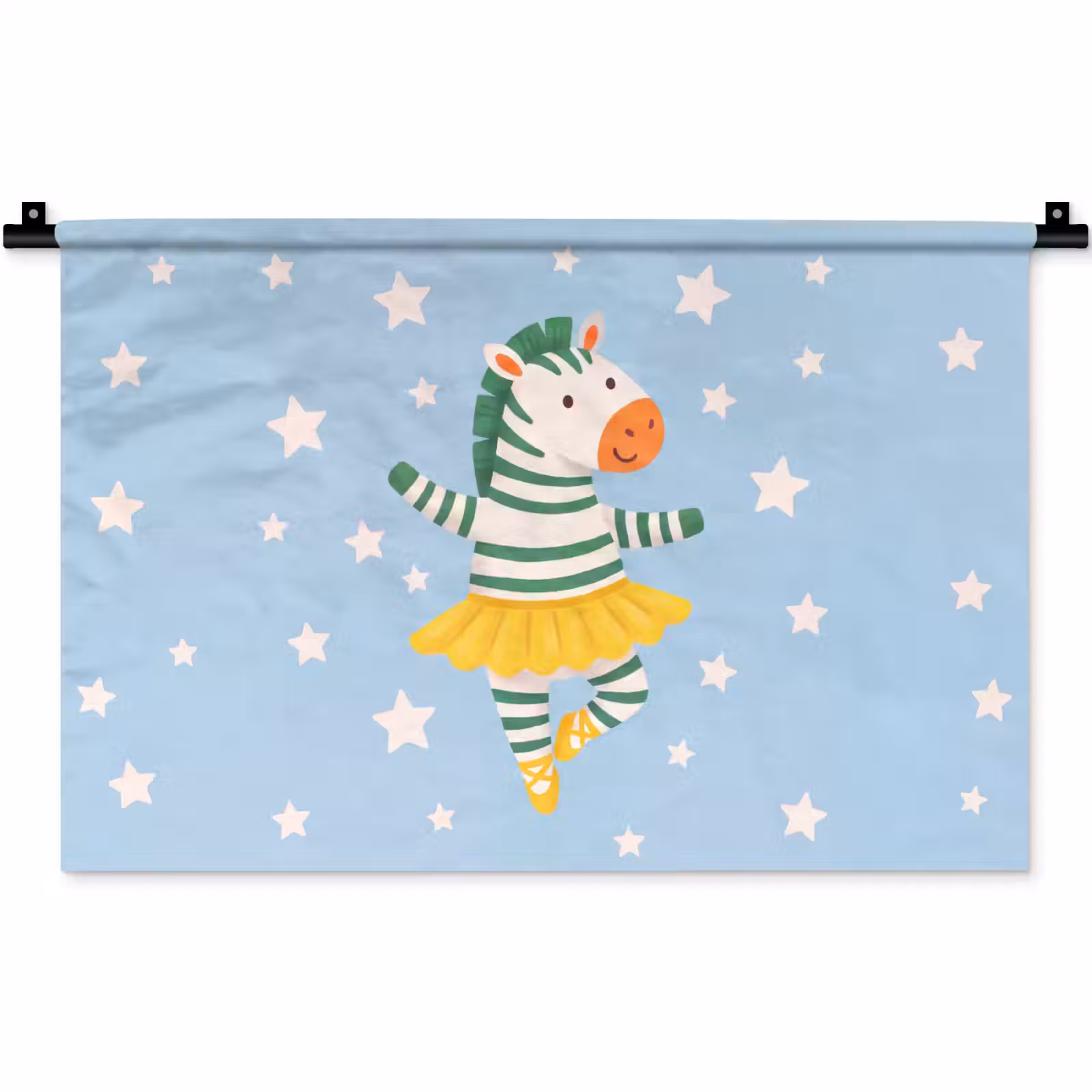 Wandkleed - Dieren - Dans - Illustratie - Kinderkamer - Sterren — 1