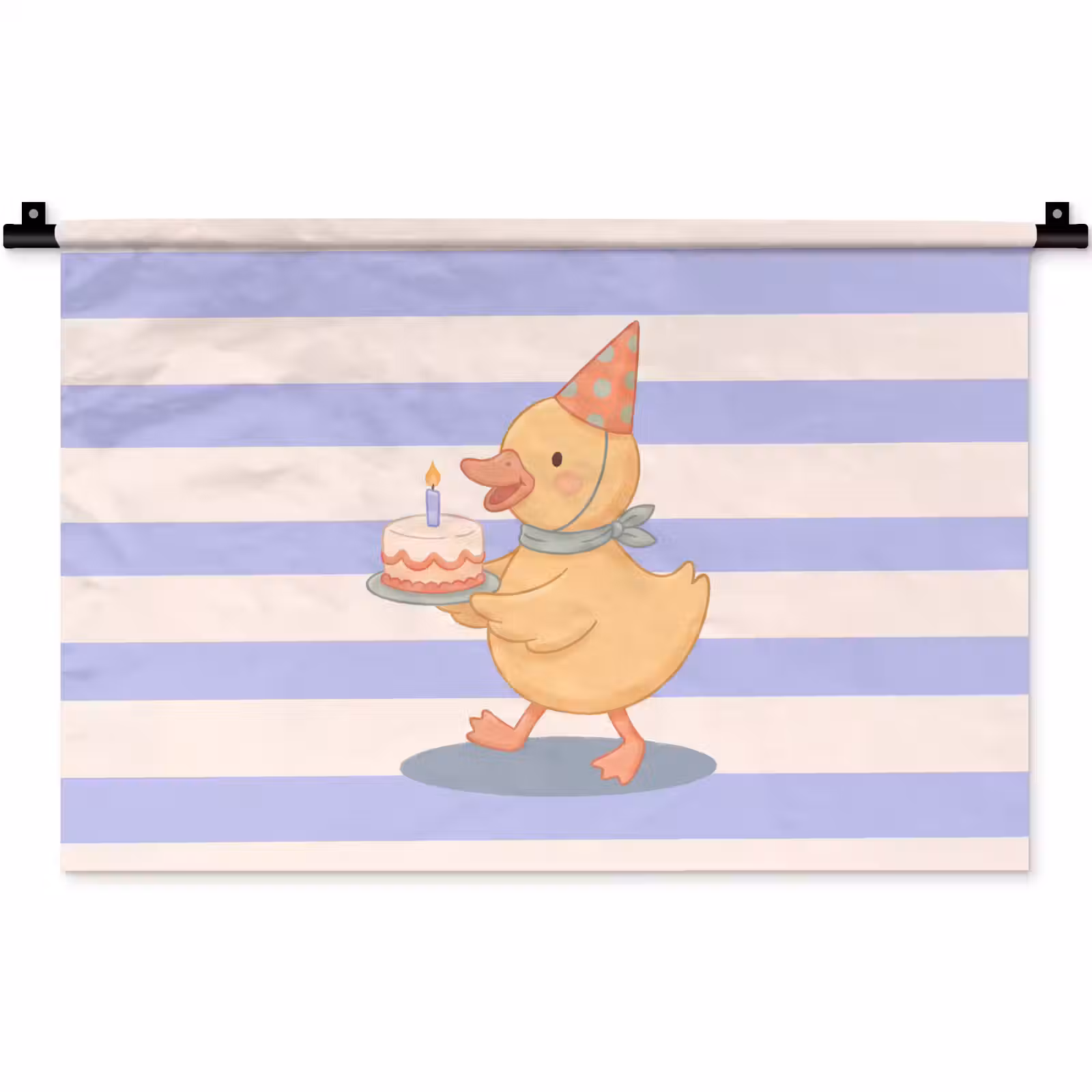 Wandkleed - Vogel - Feest - Taart - Kinder - Illustratie — 1