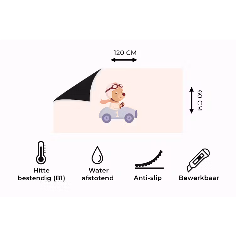 Keukenloper - Beer - Auto - Kinderkamer - Cartoon - Speels — 5