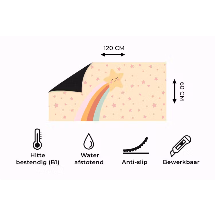 Keukenloper - Ster - Regenboog - Nacht - Illustratie - Pastel — 5