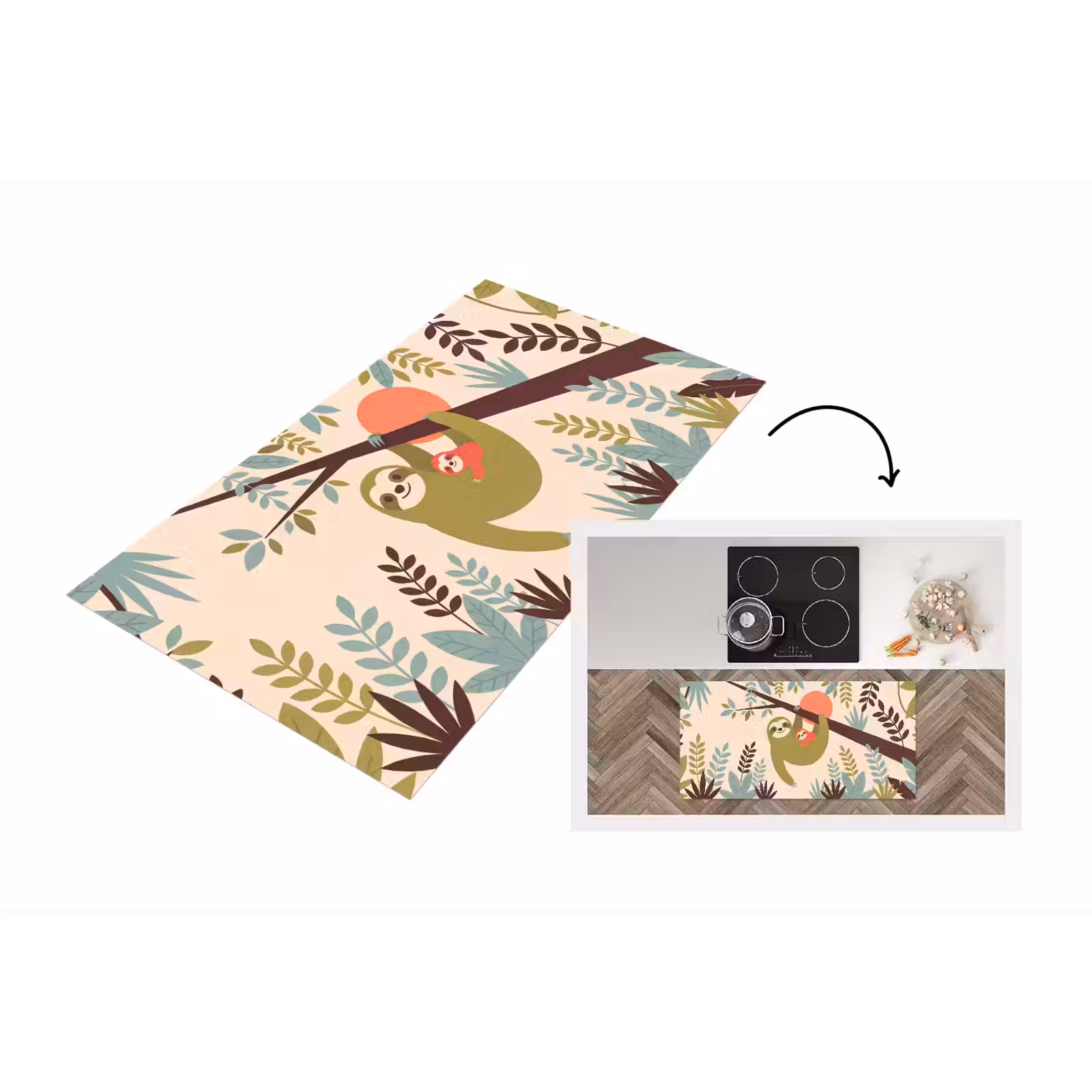 Keukenloper - Dieren - Moeder - Baby - Natuur - Groen — 1