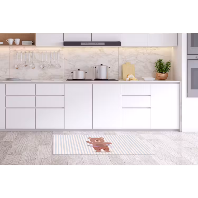 Keukenloper - Beer - Hoepel - Kinderkamer - Illustratie - Bruin — 3