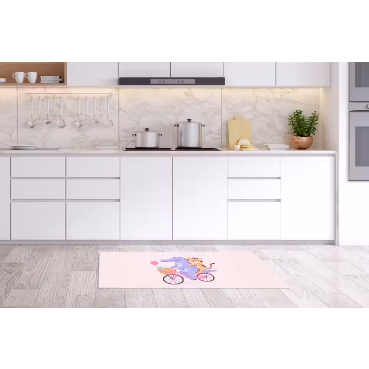 Keukenloper - Dieren - Fiets - Vriendschap - Illustratie - Roze — 3