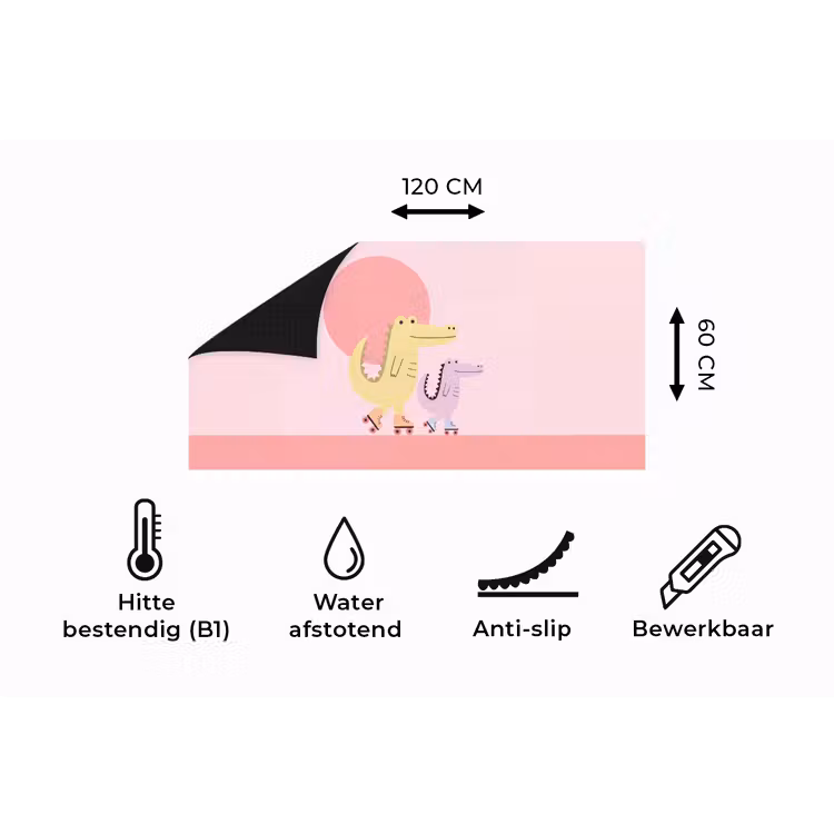 Keukenloper - Dieren - Skaten - Illustratie - Speels - Roze — 5