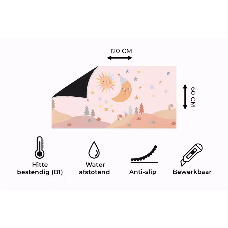 Keukenloper - Zon - Maan - Sterren - Kinderkamer - Pastel — 5