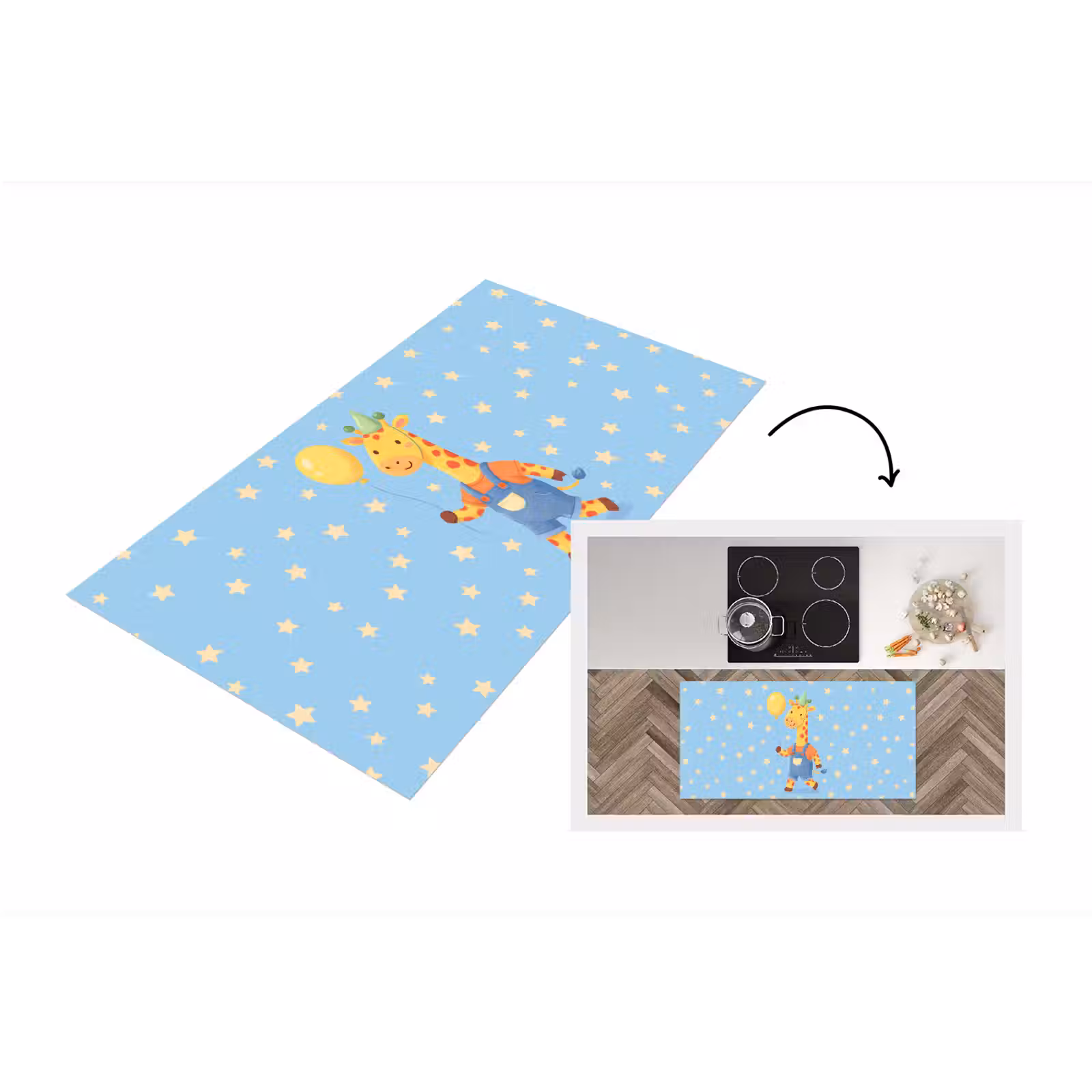 Keukenloper - Dieren - Giraffe - Ballon - Feest - Kinderkamer — 1
