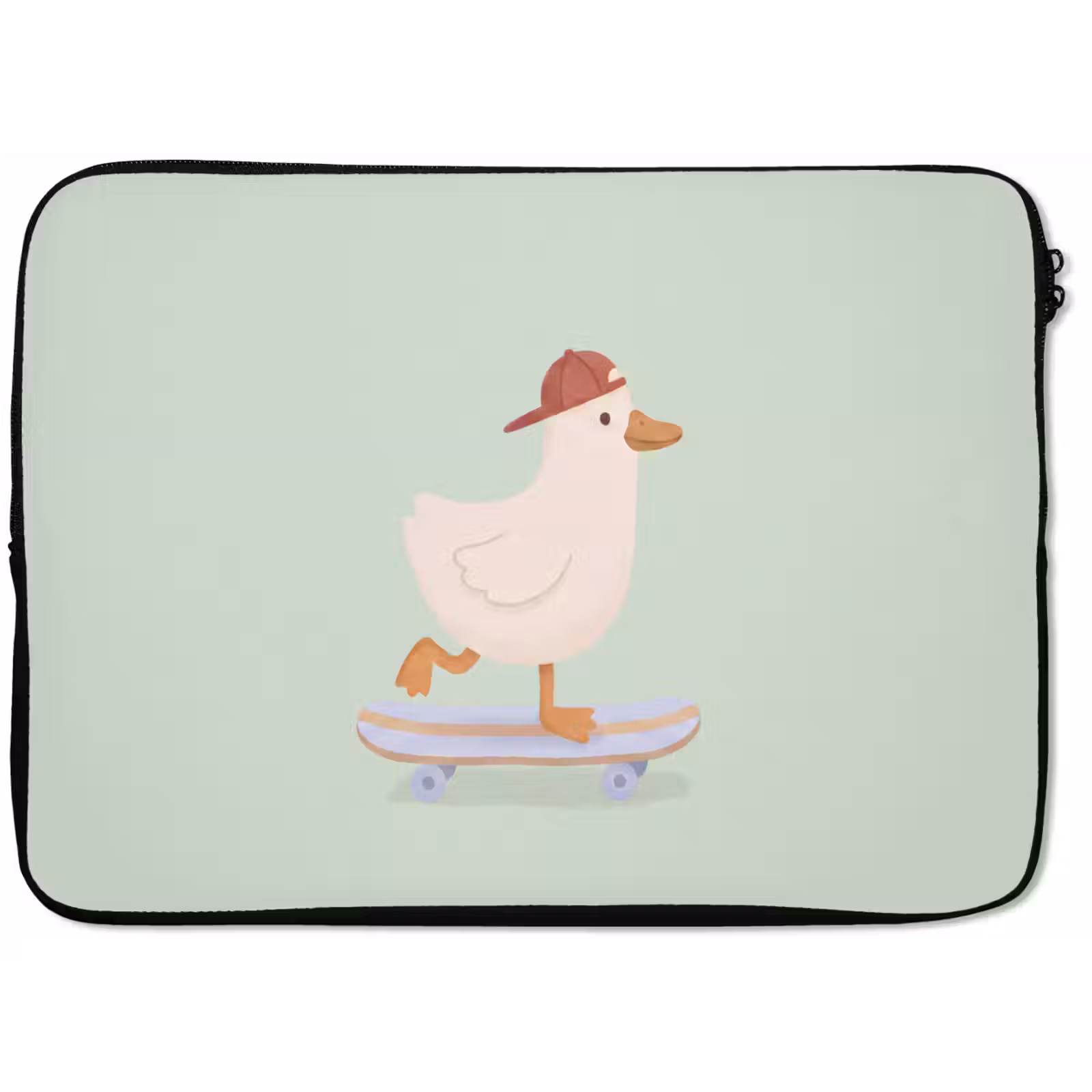 Laptophoes - Vogel - Skateboard - Dieren - Cartoon - Speels — 1