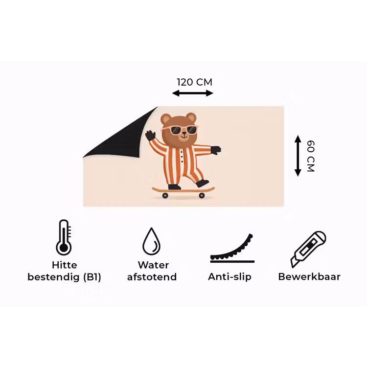 Keukenloper - Dieren - Skateboard - Spel - Cartoon - Roze — 5