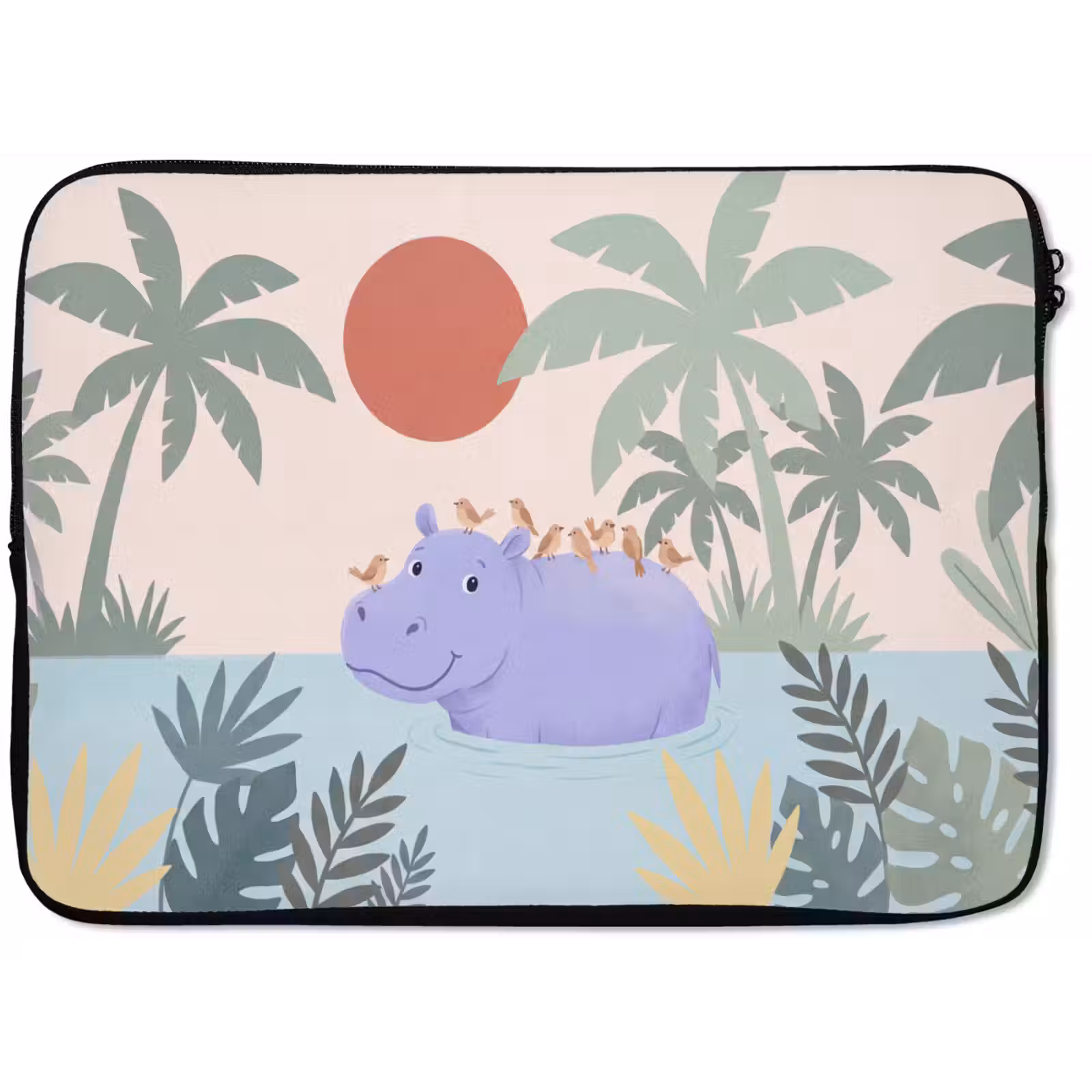 Laptophoes - Dieren - Vogel - Water - Natuur - Illustratie — 1
