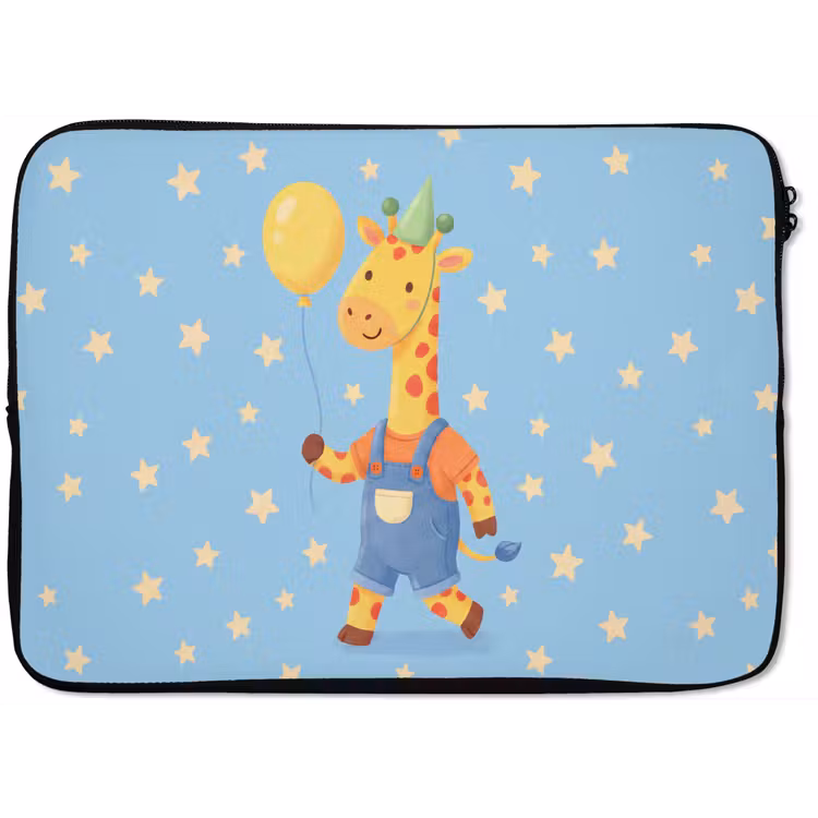 Laptophoes - Dieren - Giraffe - Ballon - Feest - Kinderkamer — 1