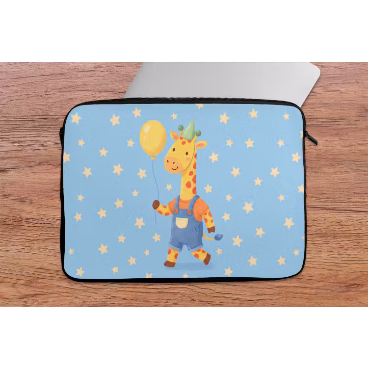 Laptophoes - Dieren - Giraffe - Ballon - Feest - Kinderkamer — 2