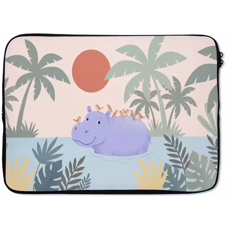 Laptophoes - Dieren - Vogel - Water - Natuur - Illustratie — 1