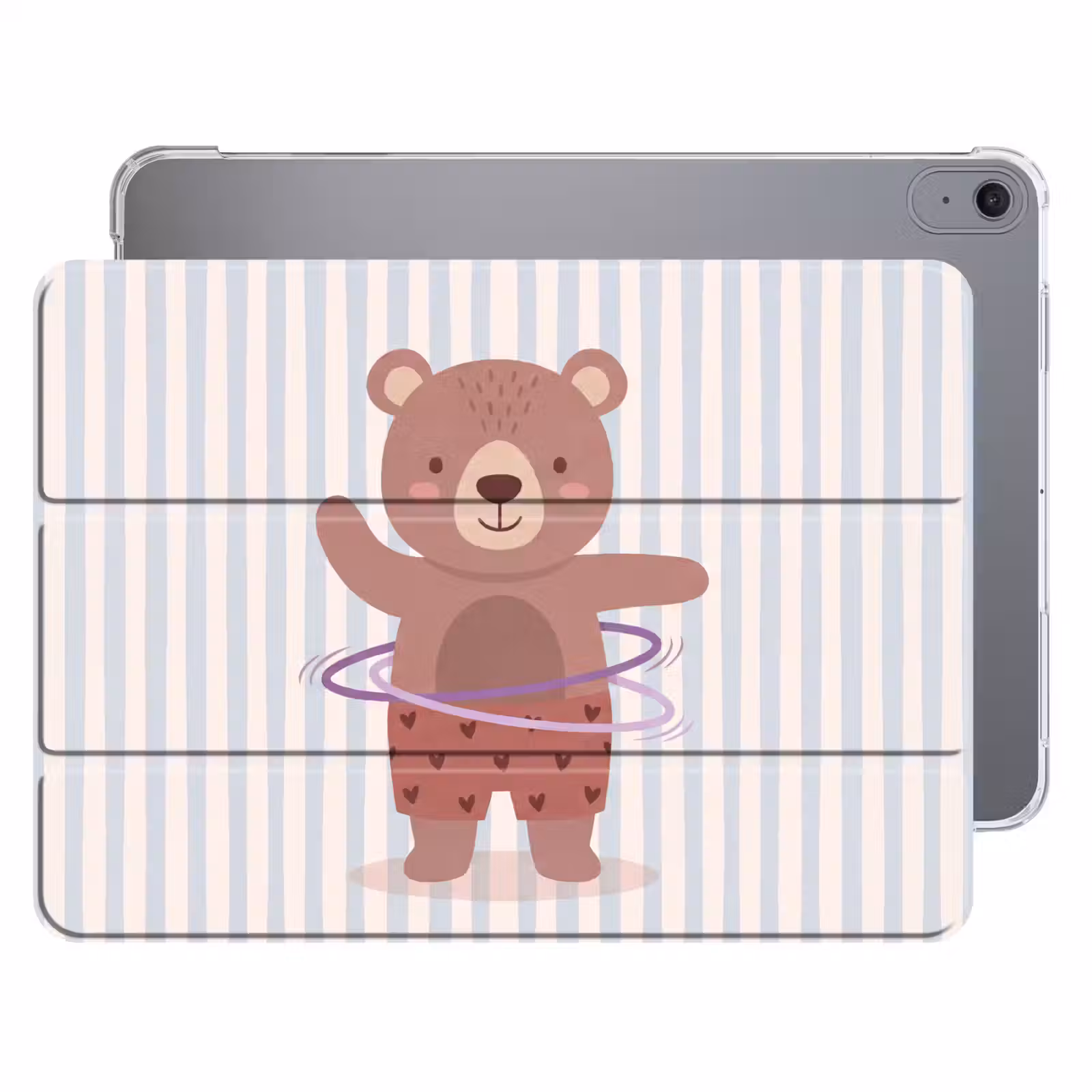 iPad hoes - Beer - Hoepel - Kinderkamer - Illustratie - Bruin — 1
