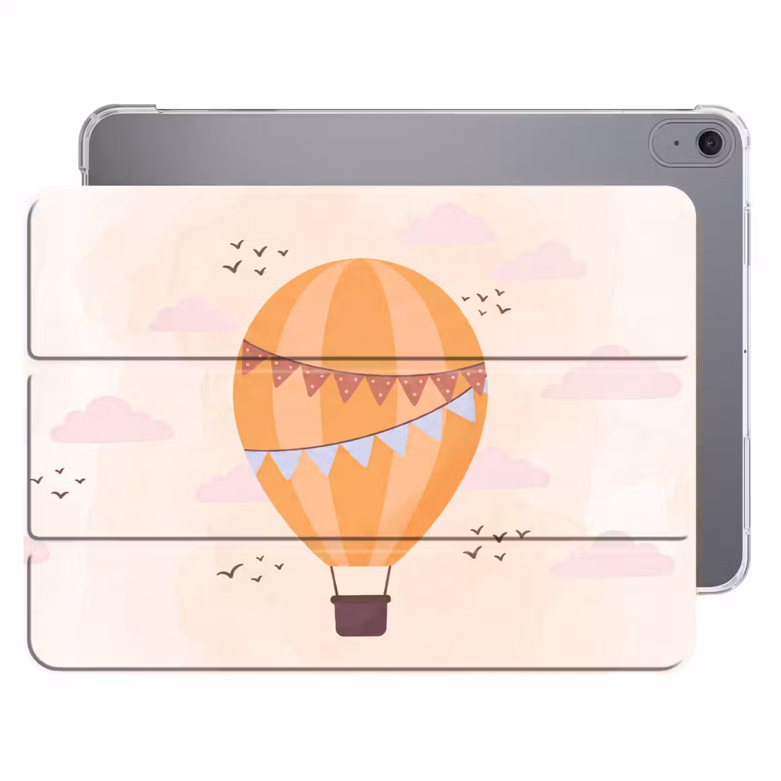 iPad hoes - Luchtballon - Slingers - Avontuur - Illustratie - Oranje — 1