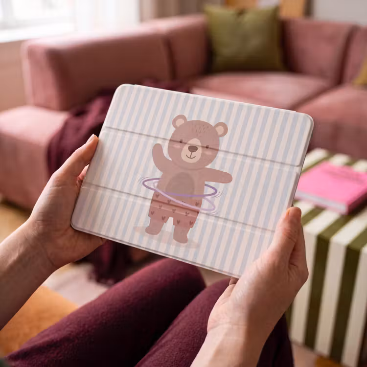 iPad hoes - Beer - Hoepel - Kinderkamer - Illustratie - Bruin — 4
