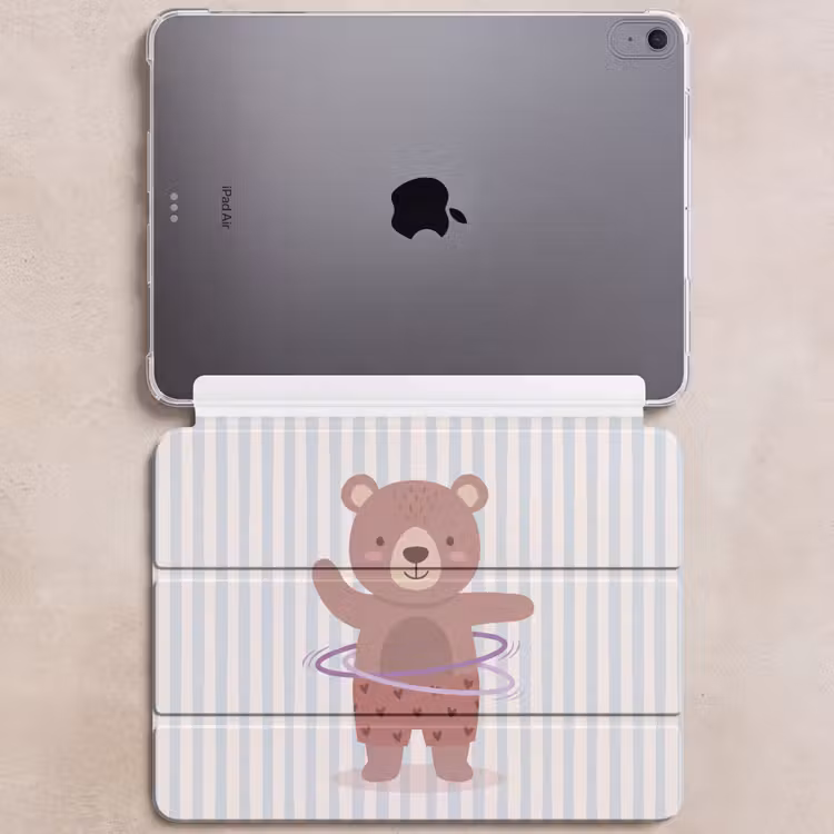 iPad hoes - Beer - Hoepel - Kinderkamer - Illustratie - Bruin — 6