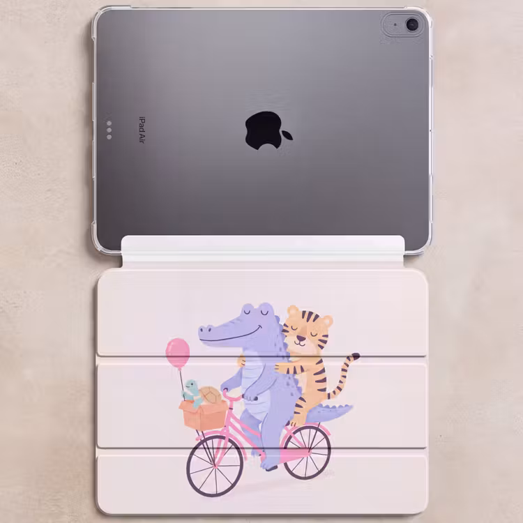 iPad hoes - Dieren - Fiets - Vriendschap - Illustratie - Roze — 6