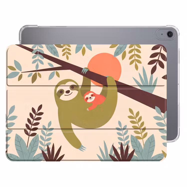 iPad hoes - Dieren - Moeder - Baby - Natuur - Groen — 1
