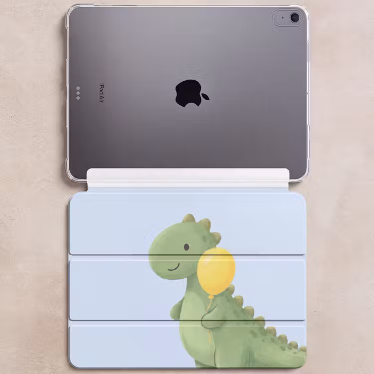 iPad hoes - Dinosaurus - Ballon - Kinderkamer - Illustratie - Groen — 6
