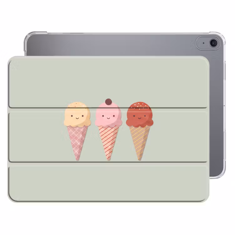 iPad hoes - IJs - Hoorntjes - Eten - Illustratie - Vrolijk — 1