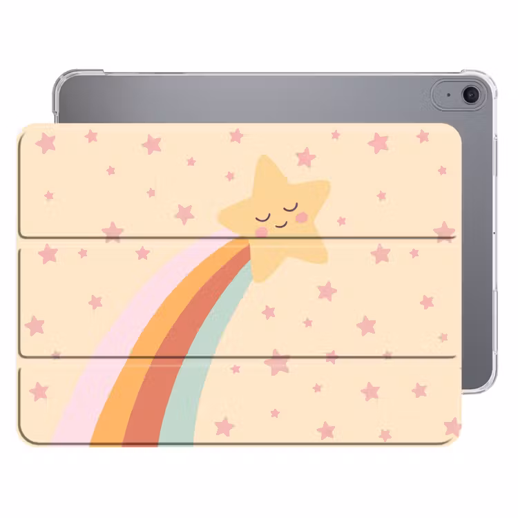 iPad hoes - Ster - Regenboog - Nacht - Illustratie - Pastel — 1