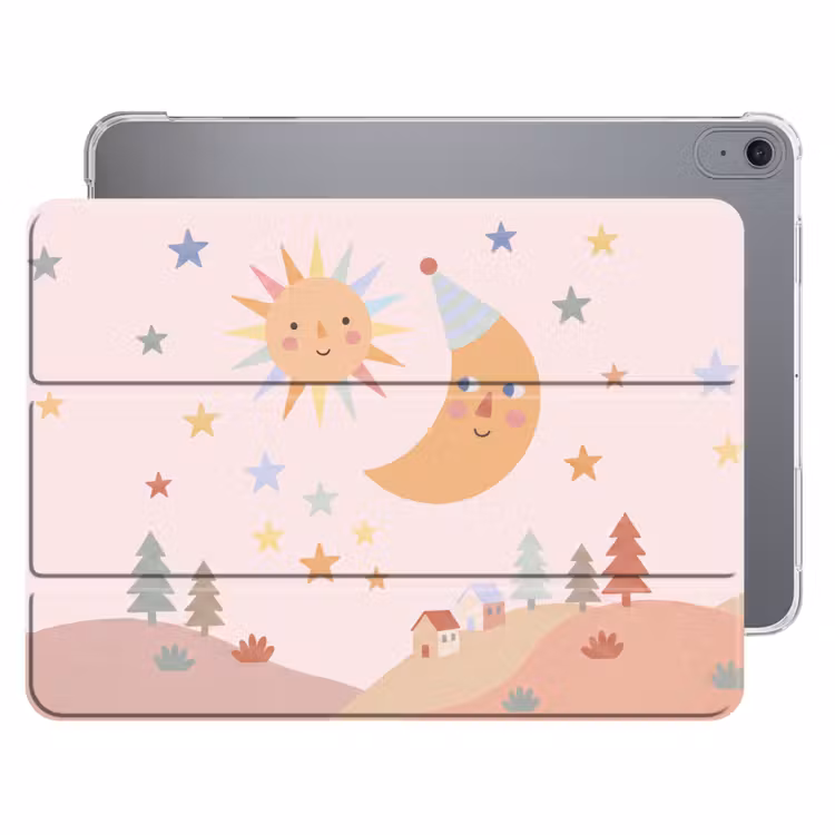 iPad hoes - Zon - Maan - Sterren - Kinderkamer - Pastel — 1