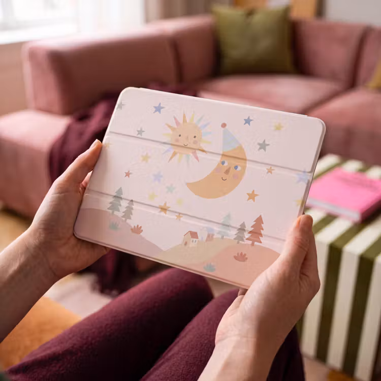 iPad hoes - Zon - Maan - Sterren - Kinderkamer - Pastel — 4