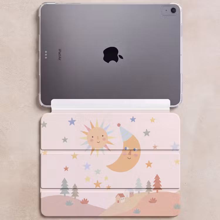 iPad hoes - Zon - Maan - Sterren - Kinderkamer - Pastel — 6