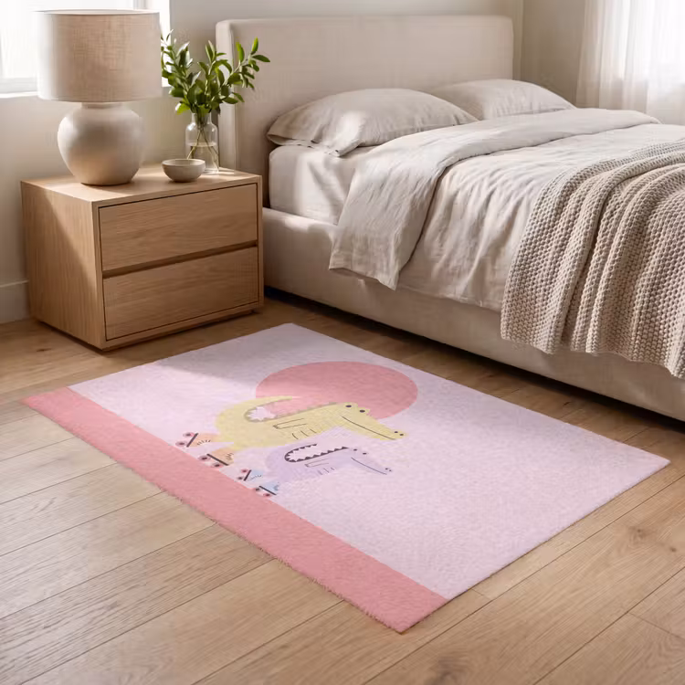 Vloerkleed - Dieren - Skaten - Illustratie - Speels - Roze — 5