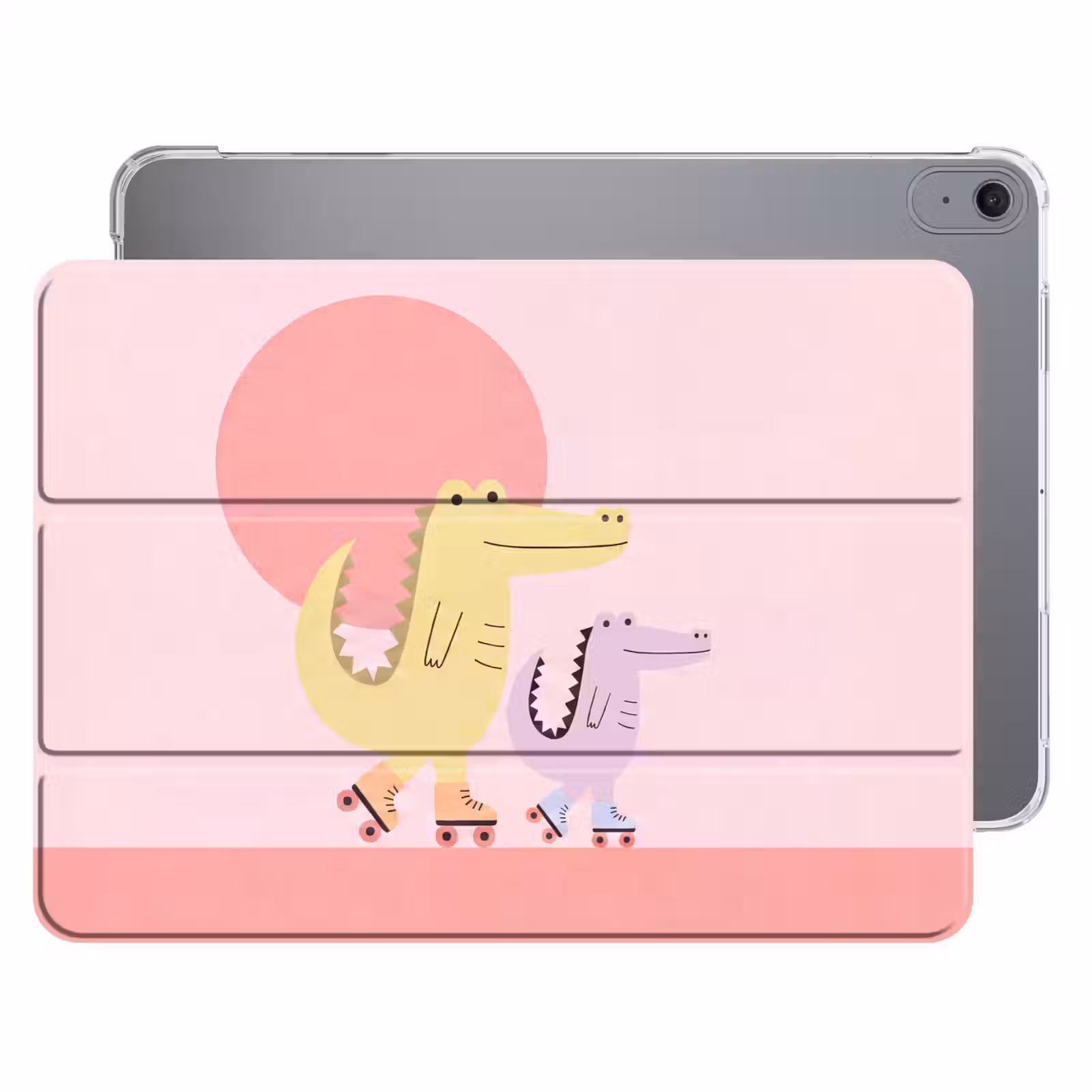 iPad hoes - Dieren - Skaten - Illustratie - Speels - Roze — 1