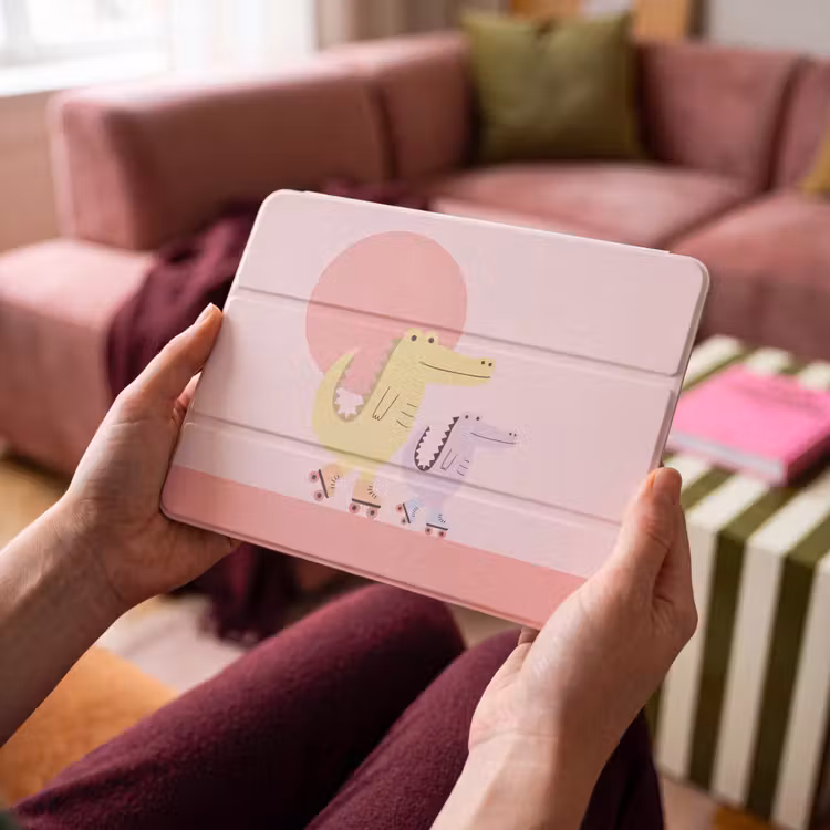iPad hoes - Dieren - Skaten - Illustratie - Speels - Roze — 4