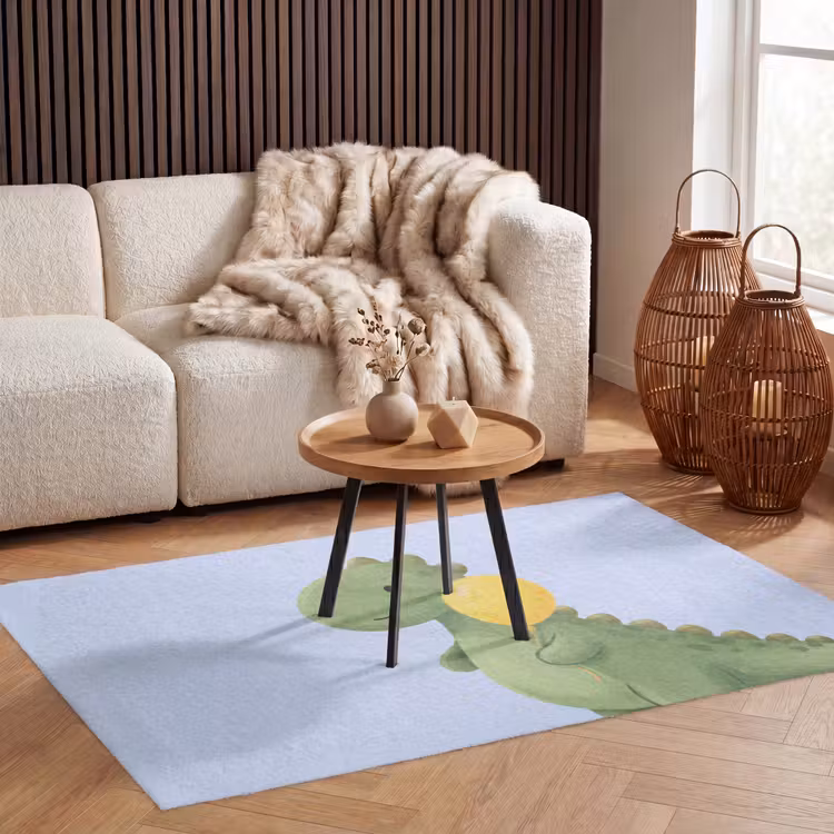 Vloerkleed - Dinosaurus - Ballon - Kinderkamer - Illustratie - Groen — 3