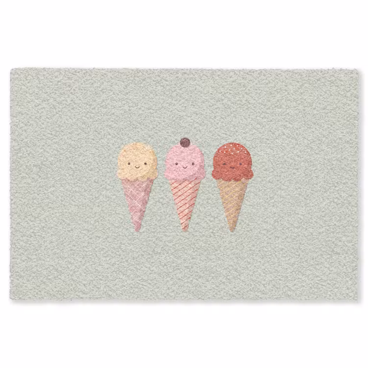 Vloerkleed - IJs - Hoorntjes - Eten - Illustratie - Vrolijk — 1
