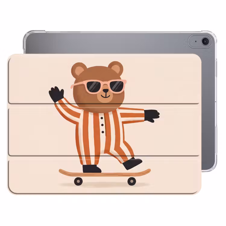 iPad hoes - Dieren - Skateboard - Spel - Cartoon - Roze — 1
