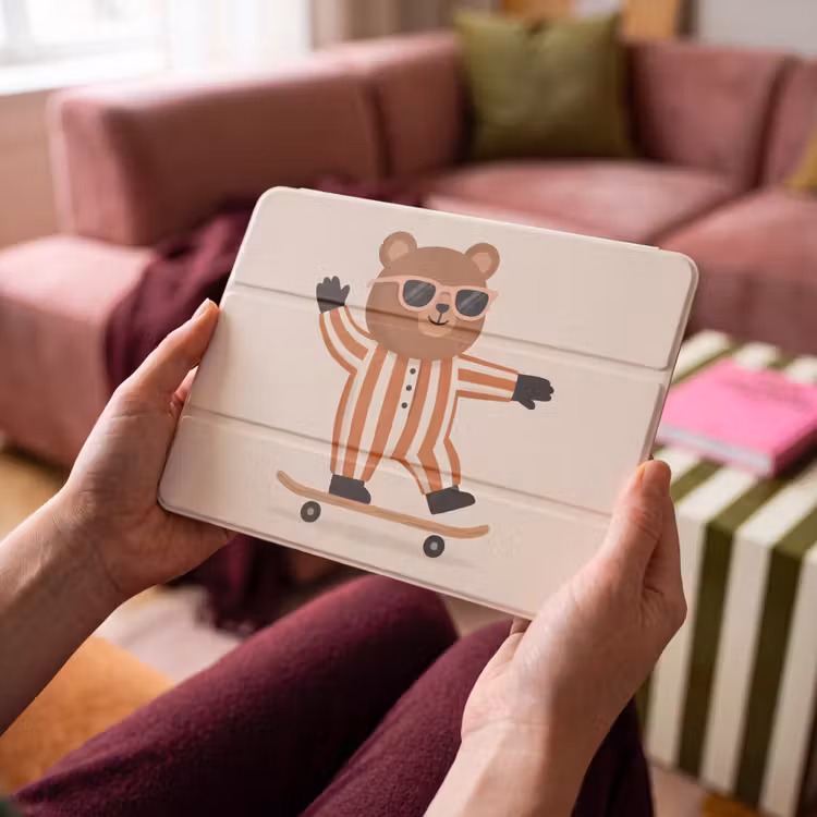 iPad hoes - Dieren - Skateboard - Spel - Cartoon - Roze — 4