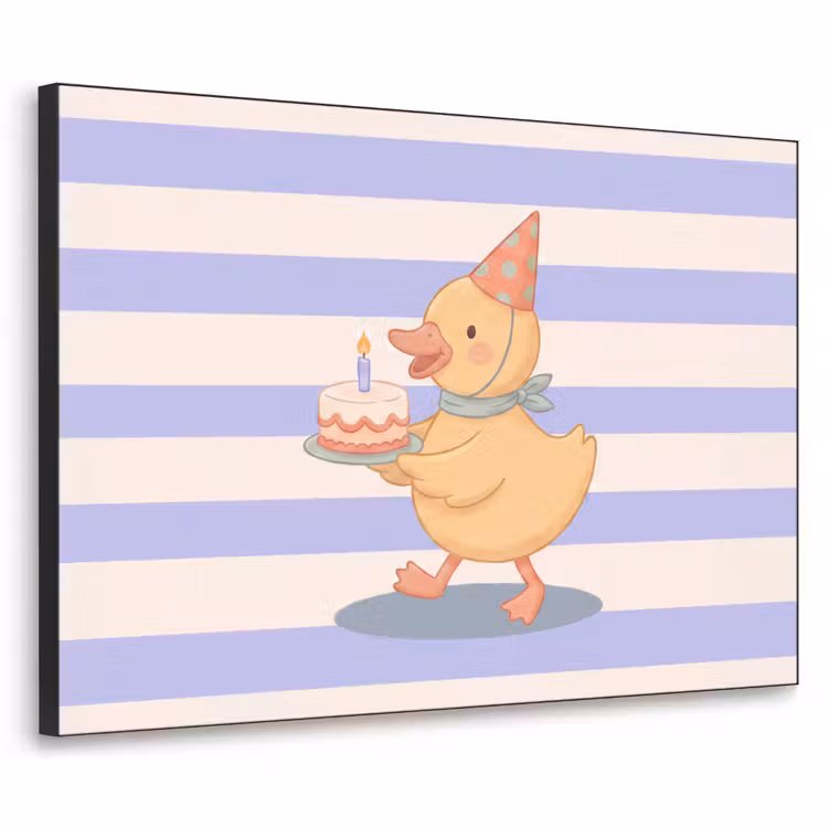 Art Frame - Vogel - Feest - Taart - Kinder - Illustratie — 1