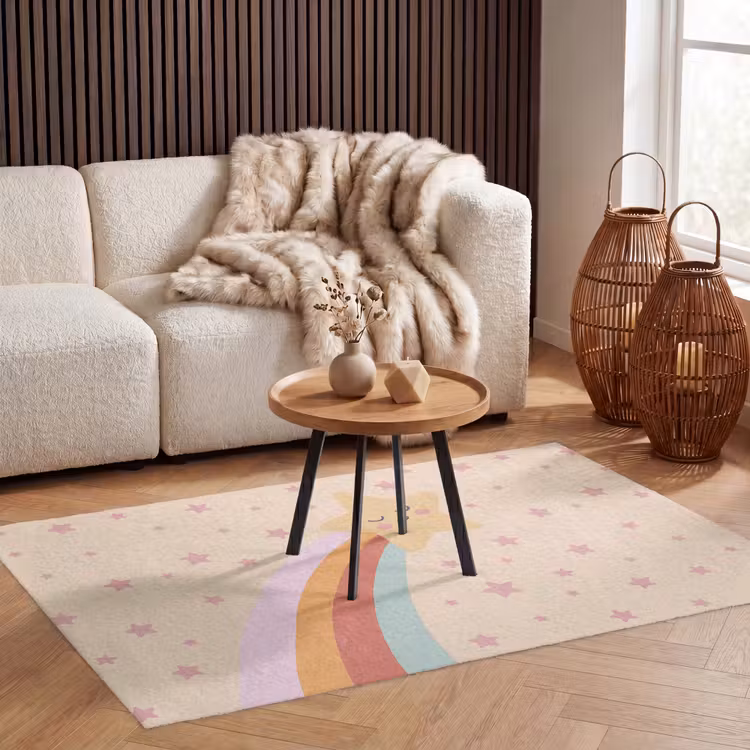 Vloerkleed - Ster - Regenboog - Nacht - Illustratie - Pastel — 3