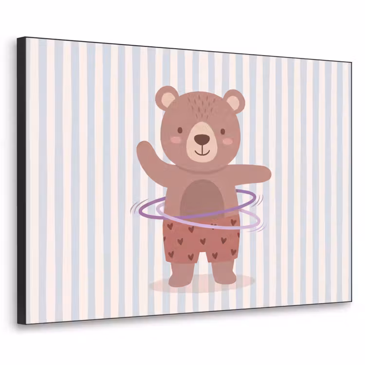 Art Frame - Beer - Hoepel - Kinderkamer - Illustratie - Bruin — 1
