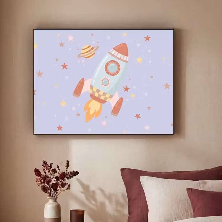 Art Frame - Raket - Ruimte - Planeet - Illustratie — 3