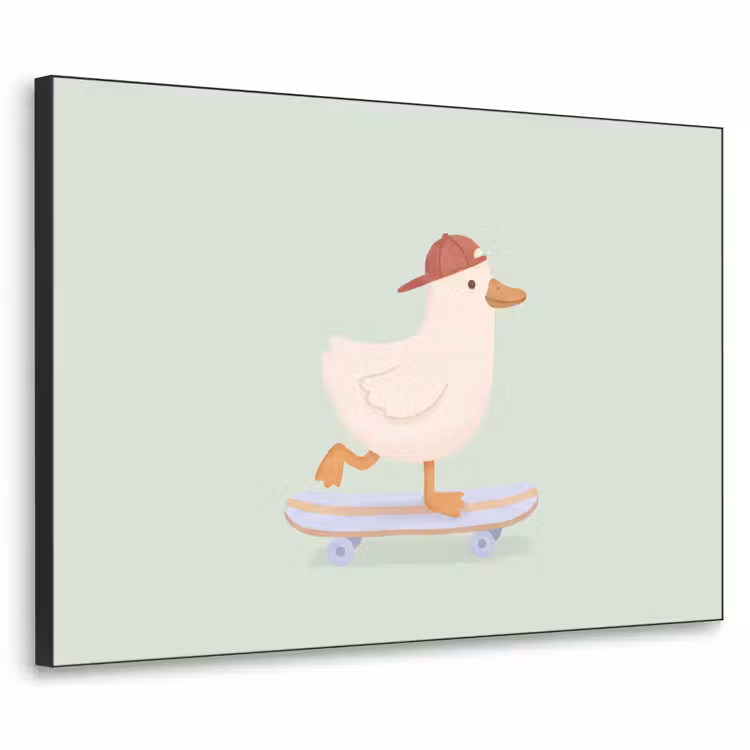 Art Frame - Vogel - Skateboard - Dieren - Cartoon - Speels — 1