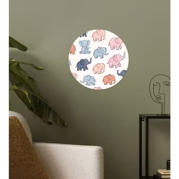 Behangcirkel - Dieren - Patroon - Kinderkamer - Pastel - Speels — 3